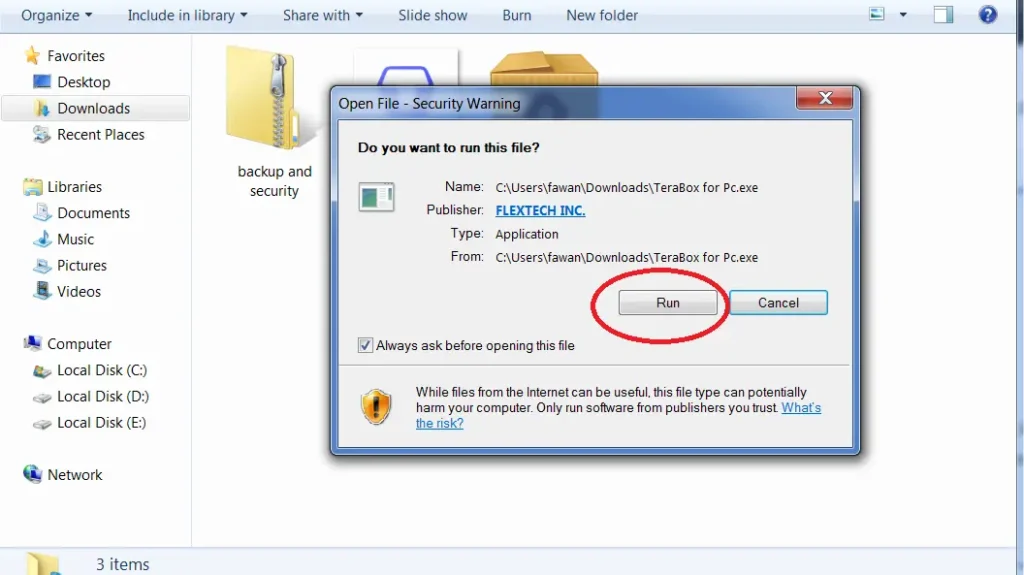 TeraBox for PC Latest Version(Windows/Mac/Linux) 4 STEP3